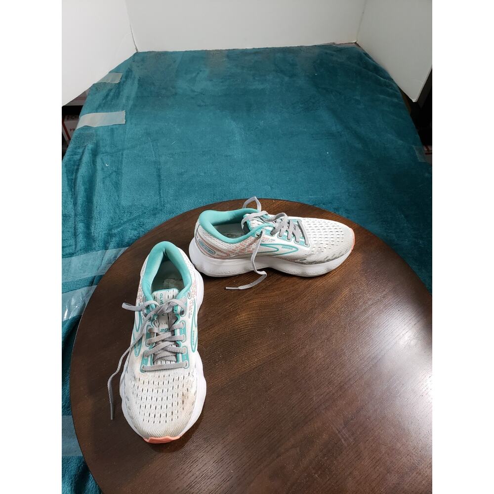 Brooks Glycerin 20 Shoes Size 6 Womens White Blue Running Marathon 1203691B061 - Picture 2 of 12